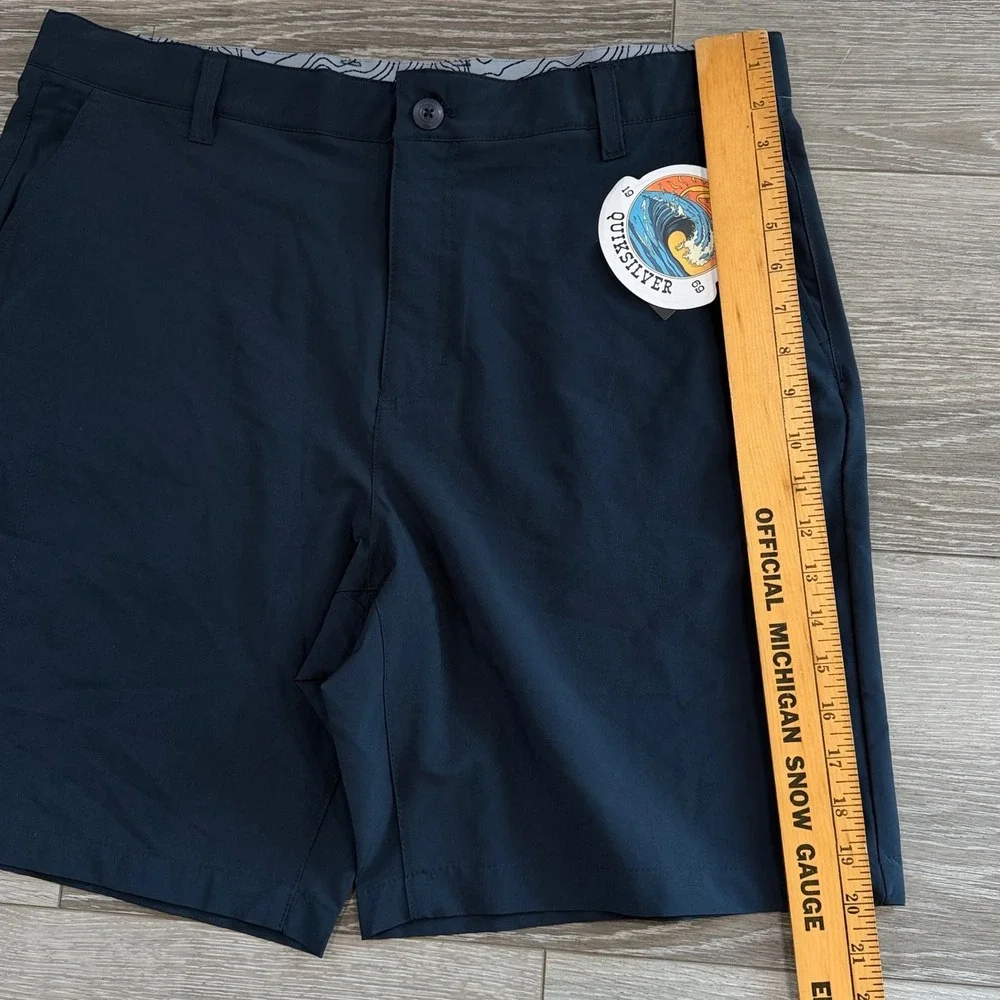 Quiksilver Hybrid Amphibian Shorts Men's 36 Total Eclipse Navy Stretch Zip NEW